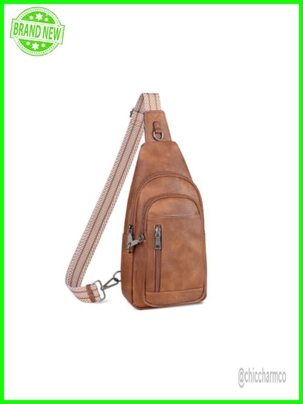 Vintage Waterproof PU Anti-Theft RFID Crossbody Sling Bag 7L Travel